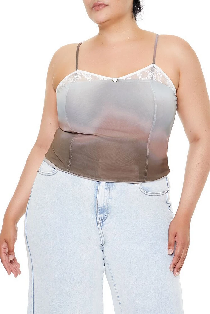 Plus Gradient Cropped Cami