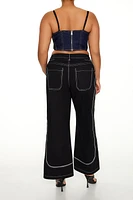 Plus Wide-Leg High-Rise Jeans