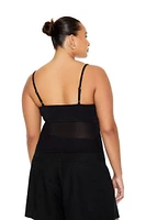 Plus Seamed Mesh Cami