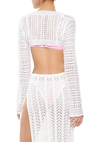 Crochet Swim Cover-Up Shrug Sweater
