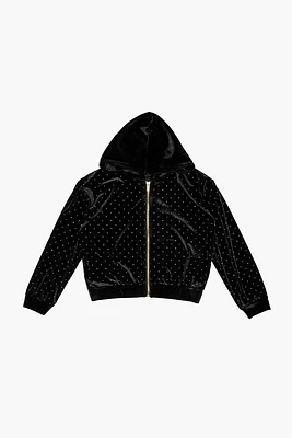 Girls Rhinestone Zip-Up Hoodie (Kids)