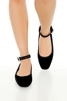 Velvet Mary Jane Ballet Flats