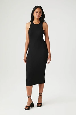 Ribbed Knit Cutout Midi Dress