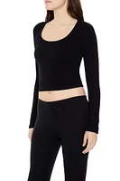 Seamless Ribbed Knit Crop Top