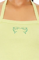 Dolphin Graphic Halter Top