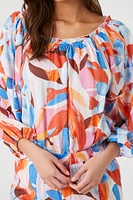 Ruffle Floral Print Bodysuit