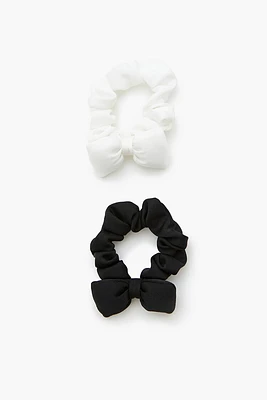 Bow Hair Scrunchie Set