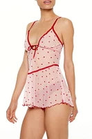 Lipstick Kiss Lingerie Slip Dress