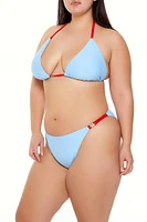 Plus Bar String Bikini Bottoms