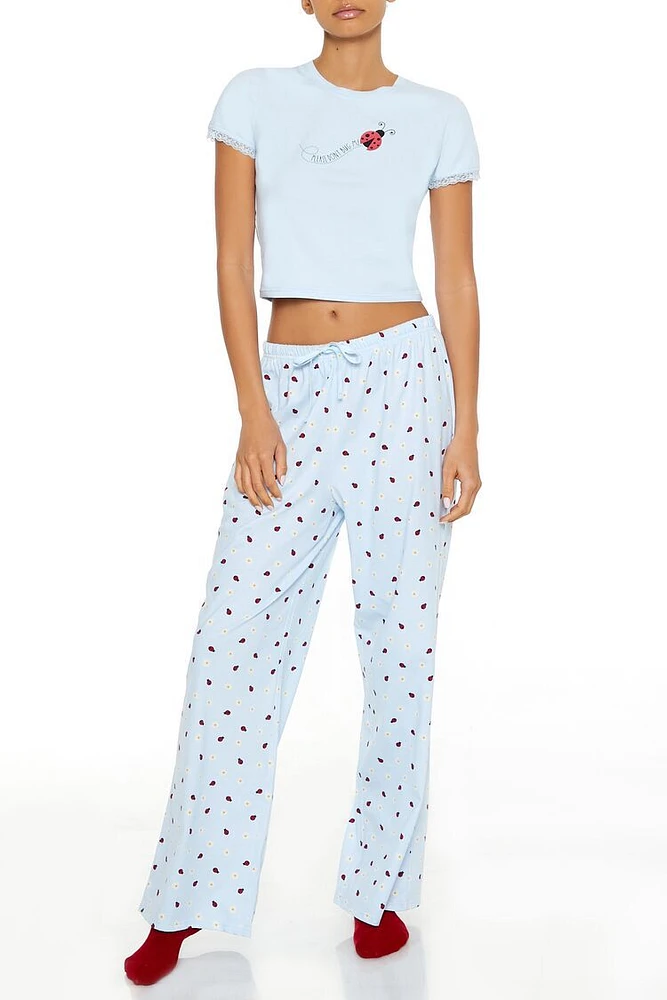 Ladybug Tee & Pants Pajama Set