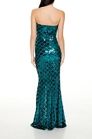 Sequin Sweetheart Maxi Dress