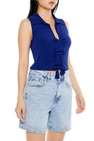 Sleeveless Bow Crop Top