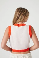 Cropped Strawberry Sweater Vest