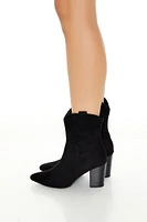 Faux Suede Cowboy Booties