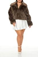 Plus Faux Fur Coat