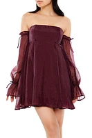 Off-the-Shoulder Babydoll Mini Dress