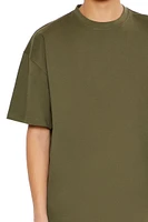 Cotton High-Low Crew Tee