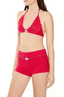 Sweater-Knit Triangle Bralette
