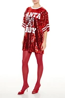 Sequin Santa Baby T-Shirt Dress