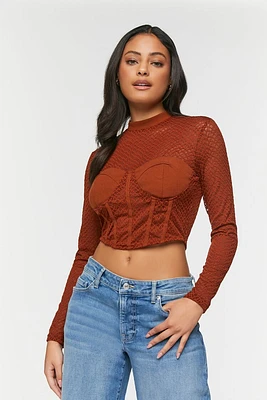 Netted Mesh Bustier Top