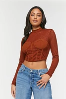 Netted Mesh Bustier Top