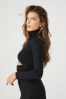 Cutout Turtleneck Sweater