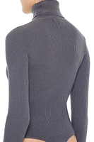Sweater-Knit Turtleneck Bodysuit