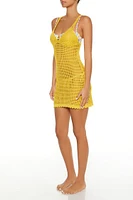 Knitted Crochet Tank Mini Dress