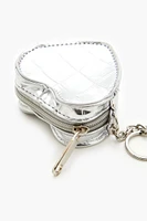 Metallic Heart Coin Purse