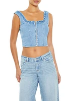 Denim Bustier Crop Top