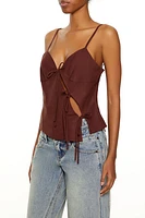 Tie-Front Cutout Cami