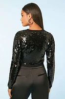 Sequin Cropped Sweater