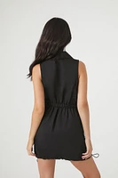 Zip-Up Utility Mini Dress