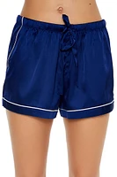 Two-Tone Shirt & Shorts Pajama Set