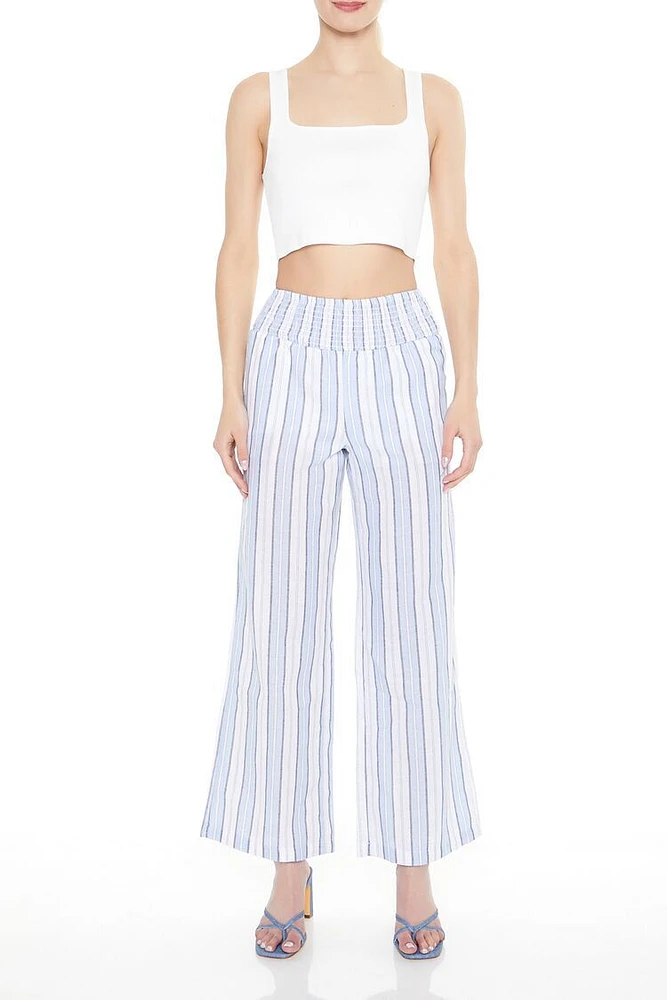 Striped Wide-Leg Pants