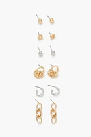 Stud & Drop Earring Set