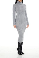 Cable Knit Midi Sweater Dress