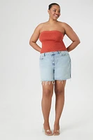 Plus Sweater-Knit Tube Top