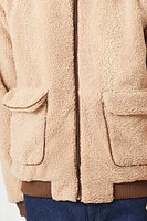 Faux Shearling Zip-Up Jacket