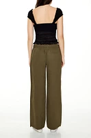 Toggle Low-Rise Drawstring Pants