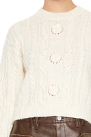 Rosette Cable Knit Sweater