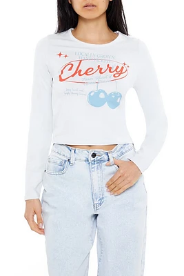 Cherry Graphic Cropped Tee