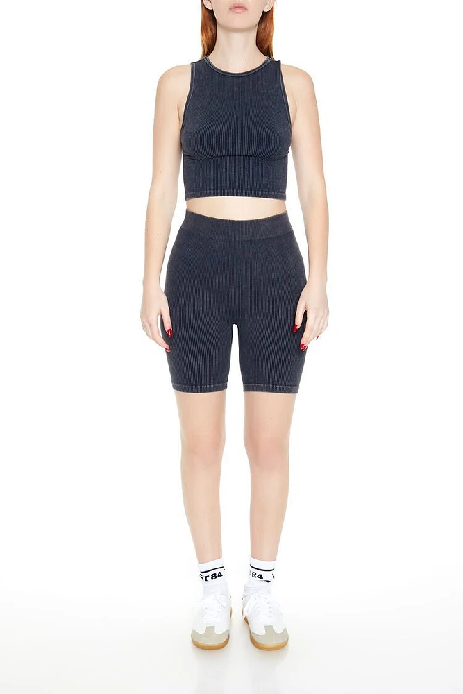 Seamless Ribbed Biker Shorts