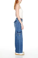 Wide-Leg Utility Cargo Jeans