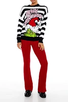 Merry Grinchmas Striped Sweater