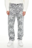 Abstract Paisley Straight Pants