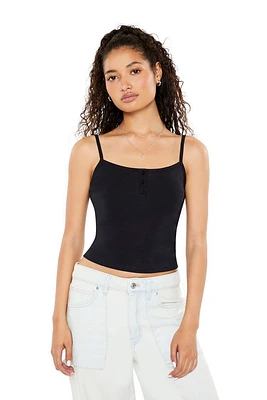 Cotton-Blend Henley Cami