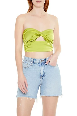 Satin Sweetheart Crop Top