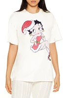 Rhinestone Santa Betty Boop Tee