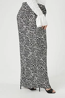 Plus Abstract Wide-Leg Pants